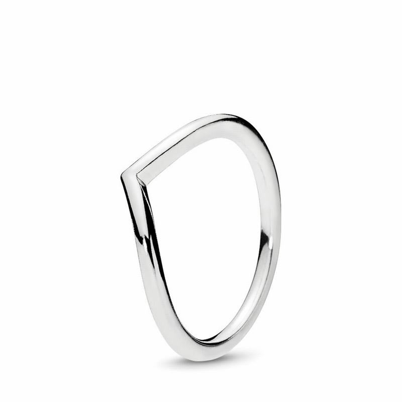 Pandora Polished Wishbone Stackable Ring Ireland - Sterling Silver - 041259VSQ